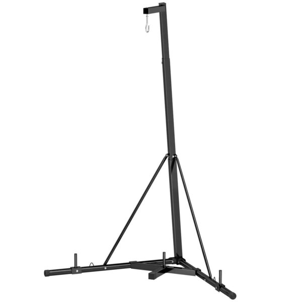 SPORTNOW Boxsackständer schwarz Stahl B/H/L: ca. 90x225x170 cm – Bild 4