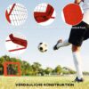 HOMCOM Fußball Rebounder rot Metall B/H/L: ca. 118x120x128 cm HOMCOM Fußball Rebounder rot Metall B/H/L: ca. 118x120x128 cm – Bild 3
