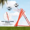 HOMCOM Fußball Rebounder rot Metall B/H/L: ca. 118x120x128 cm HOMCOM Fußball Rebounder rot Metall B/H/L: ca. 118x120x128 cm – Bild 4