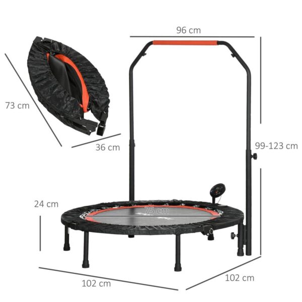 SPORTNOW Trampolin rot Nylon B/H/L: ca. 102x123x102 cm – Bild 2