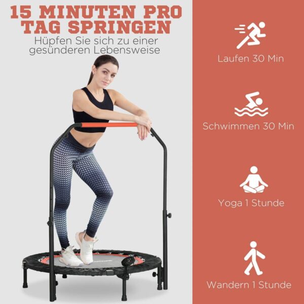 SPORTNOW Trampolin rot Nylon B/H/L: ca. 102x123x102 cm – Bild 4