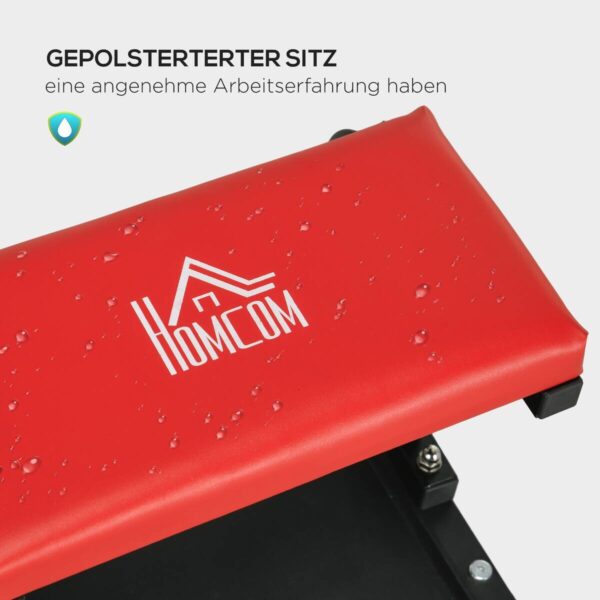 Werkstatthocker rot B/H/L: ca. 35x37x38 cm – Bild 4