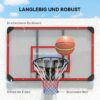 SPORTNOW Basketballkorb rot Kunststoff B/H/L: ca. 61x73x113 cm – Bild 4