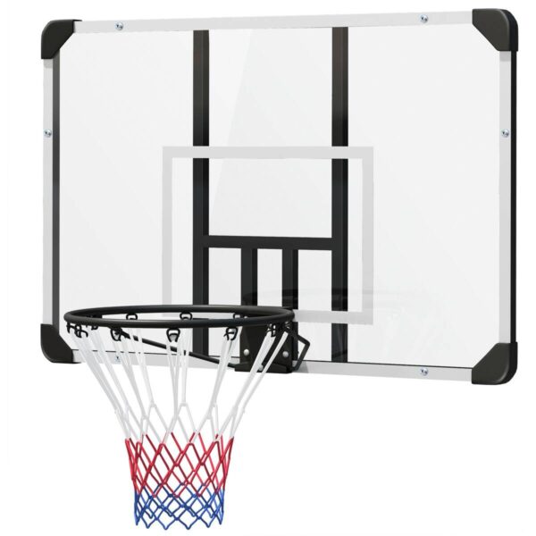 SPORTNOW Basketballkorb transparent Stahl B/H/L: ca. 61x73x113 cm – Bild 2
