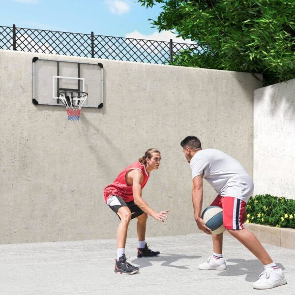 SPORTNOW Basketballkorb transparent Stahl B/H/L: ca. 61x73x113 cm – Bild 3