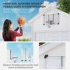 SPORTNOW Basketballkorb transparent Stahl B/H/L: ca. 61x73x113 cm – Bild 5