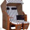 deVries Strandkorb grau Pinie B/H/L: ca. 80x160x120 cm deVries Strandkorb grau Pinie B/H/L: ca. 80x160x120 cm – Bild 2