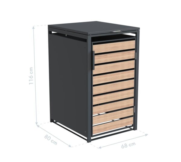 Westmann Mülltonnenbox Lacina braun B/H/L: ca. 68x116x80 cm – Bild 3