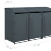 Westmann Mülltonnenbox Moderna anthrazit B/H/L: ca. 211x135x83 cm – Bild 3