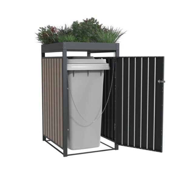 Westmann Mülltonnenbox Planta braun B/H/L: ca. 68x124x84 cm – Bild 3