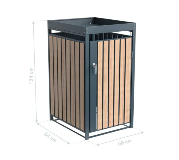Westmann Mülltonnenbox Planta braun B/H/L: ca. 68x124x84 cm – Bild 4
