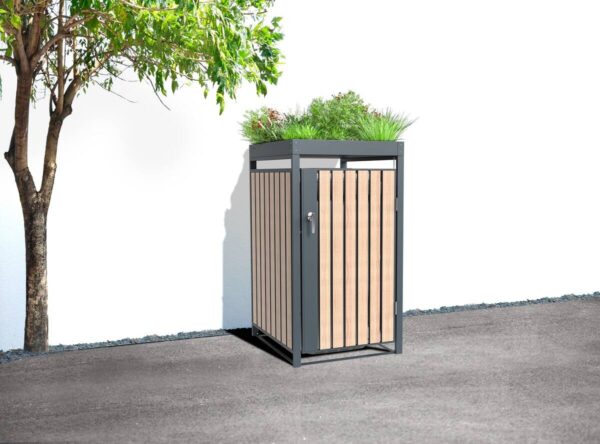 Westmann Mülltonnenbox Planta braun B/H/L: ca. 68x124x84 cm – Bild 5