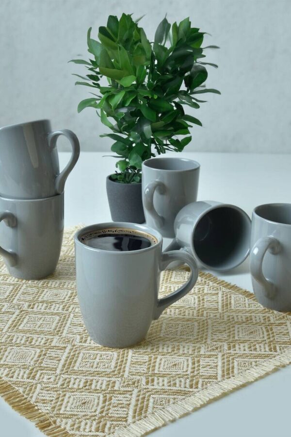 HermiaConcept Tassenset Yucca 6-tlg. grau Keramik – Bild 3