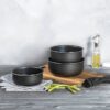 BERGNER Topfset CLICK & COOK schwarz Aluminium 4 tlg. – Bild 3