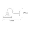Opviq Wandleuchte Berceste gold Metall B/H/T/L: ca. 42x23x42x22 cm E27 1 Brennstellen – Bild 3