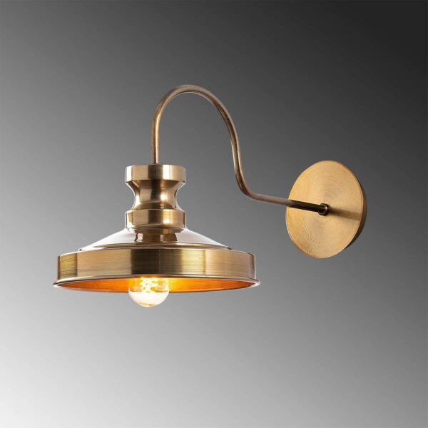 Opviq Wandleuchte Berceste gold Metall B/H/T/L: ca. 42x23x42x22 cm E27 1 Brennstellen – Bild 5