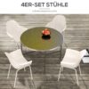 Outsunny Bistro-Set grau Stahl B/H/L: ca. 55x84x59 cm Outsunny Bistro-Set grau Stahl B/H/L: ca. 55x84x59 cm – Bild 4