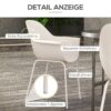 Outsunny Bistro-Set grau Stahl B/H/L: ca. 55x84x59 cm Outsunny Bistro-Set grau Stahl B/H/L: ca. 55x84x59 cm – Bild 5