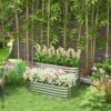 Outsunny Hochbeet silber Metall B/H/L: ca. 90x30x120 cm – Bild 2