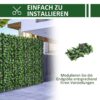 Outsunny Künstliche Hecke grün Kunststoff H/L: ca. 100x300 cm – Bild 4