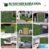 Outsunny Künstliche Hecke grün Kunststoff H/L: ca. 100x300 cm – Bild 5