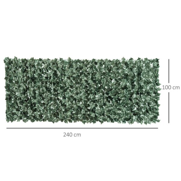 Outsunny Künstliche Hecke dunkelgrün Kunststoff H/L: ca. 100x240 cm Outsunny Künstliche Hecke dunkelgrün Kunststoff H/L: ca. 100x240 cm – Bild 3