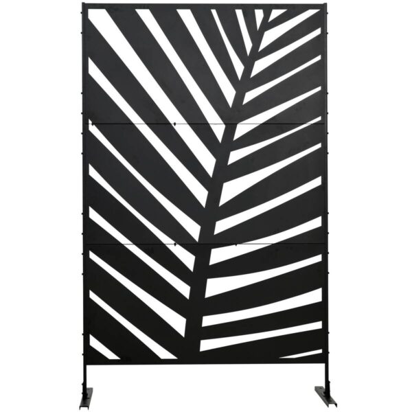 Outsunny Sichtschutz schwarz Stahl B/H/L: ca. 45x198x122 cm Outsunny Sichtschutz schwarz Stahl B/H/L: ca. 45x198x122 cm – Bild 5