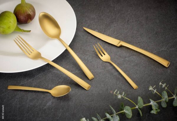 ECHTWERK Besteckset Avelino gold Edelstahl 30 tlg. – Bild 3