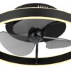 GLOBO Deckenventilator schwarz Opal Rauch H/D: ca. 14,5x50 cm max. 40 W – Bild 3