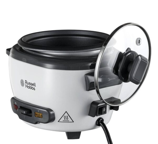Russell Hobbs Reiskocher weiß Kunststoff Metall Glas B/H/L: ca. 21x19x15 cm – Bild 2