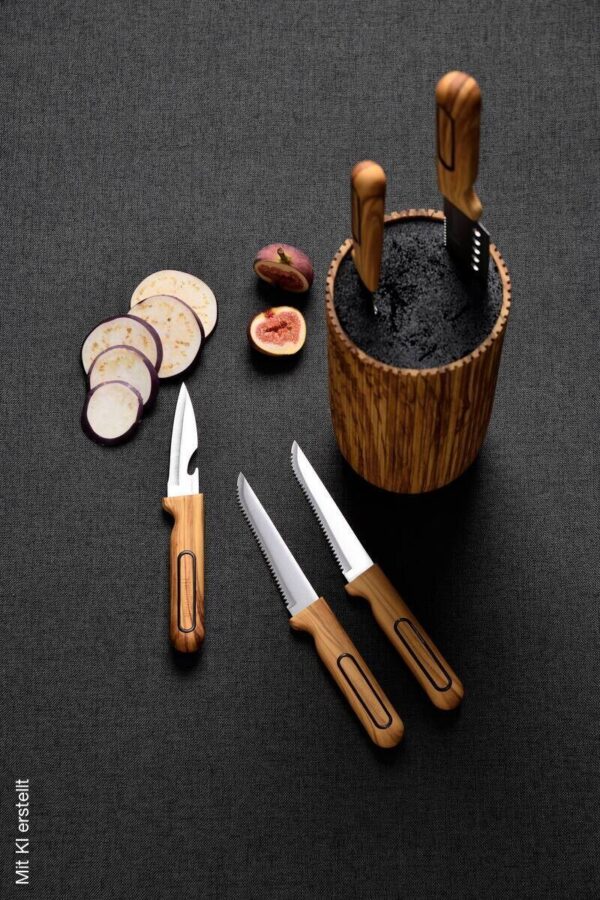 BERGNER Steakmesser-Set CHARCOAL silber Edelstahl B/H/L: ca. 17x2,8x25 cm – Bild 4