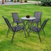 VCM Gartensitzgruppe Sonlas anthrazit Glas B/H/L: ca. 56x89x73 cm VCM Gartensitzgruppe Sonlas anthrazit Glas B/H/L: ca. 56x89x73 cm – Bild 2