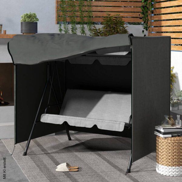 Outsunny Abdeckplane dunkelgrau Polyester B/H/L: ca. 114x152x177 cm – Bild 2