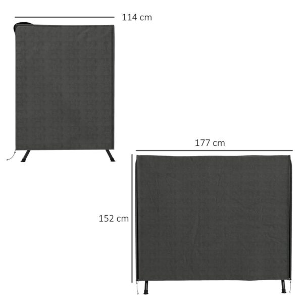 Outsunny Abdeckplane dunkelgrau Polyester B/H/L: ca. 114x152x177 cm – Bild 5