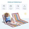 Outsunny Strandliege 2er Set mehrfarbig Stahl B/H/L: ca. 53x45x124 cm – Bild 2