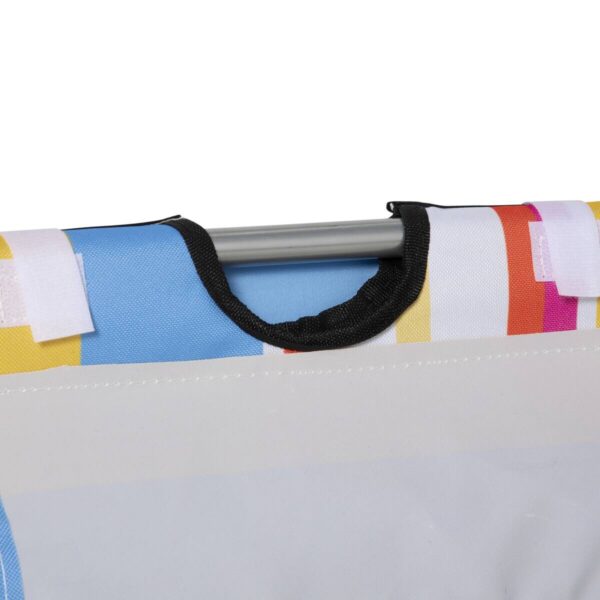 Outsunny Strandliege 2er Set mehrfarbig Stahl B/H/L: ca. 53x45x124 cm – Bild 4