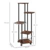 Outsunny Pflanzenständer braun Holz B/H/L: ca. 59x110x59 cm Outsunny Pflanzenständer braun Holz B/H/L: ca. 59x110x59 cm – Bild 3