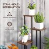 Outsunny Pflanzenständer braun Holz B/H/L: ca. 59x110x59 cm Outsunny Pflanzenständer braun Holz B/H/L: ca. 59x110x59 cm – Bild 5