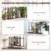 Outsunny Blumenständer braun Holz B/H/L: ca. 24x61,5x80 cm Outsunny Blumenständer braun Holz B/H/L: ca. 24x61,5x80 cm – Bild 2