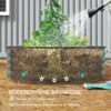 Outsunny Hochbeet 2er Set grün Stahl B/H/L: ca. 93x30x181 cm – Bild 4