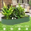 Outsunny Hochbeet 2er Set grün Stahl B/H/L: ca. 93x30x181 cm – Bild 5