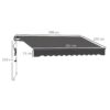 Outsunny Markise dunkelgrau B/H/L: ca. 250x150x296 cm – Bild 4