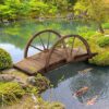 Outsunny Gartenbrücke braun Holz B/H/L: ca. 50x37x100 cm – Bild 5