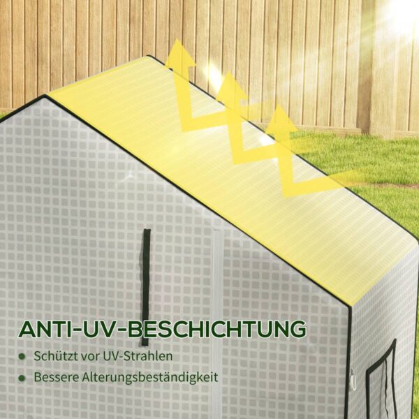Outsunny Ersatzfolie weiß Kunststoff B/H/L: ca. 73x190x140 cm – Bild 5