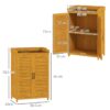 Outsunny Gartenschrank gelb Metall B/H/L: ca. 40x98,5x65,5 cm – Bild 4