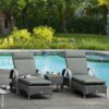 Outsunny Liegenauflage 2er Set dunkelgrau Schaumstoff B/H/L: ca. 55x8x196 cm – Bild 3