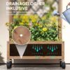 Outsunny Hochbeet 2er Set braun Holz B/H/L: ca. 25x97x52 cm – Bild 4