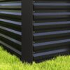 Outsunny Hochbeet 2er Set dunkelgrau Stahl B/H/L: ca. 60x60x120 cm – Bild 3