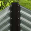 Outsunny Hochbeet 2er Set dunkelgrau Stahl B/H/L: ca. 60x60x120 cm – Bild 4