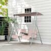 Outsunny Hollywoodschaukel beige Metall B/H/L: ca. 112x165x175 cm – Bild 4
